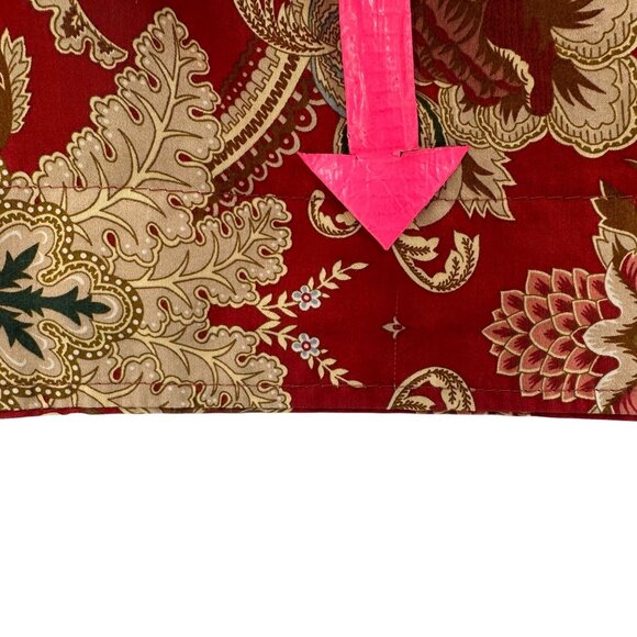 Vintage Ralph Lauren Home King Size Pillow Sham Red Paisley Sateen 1 EA - Picture 6 of 8